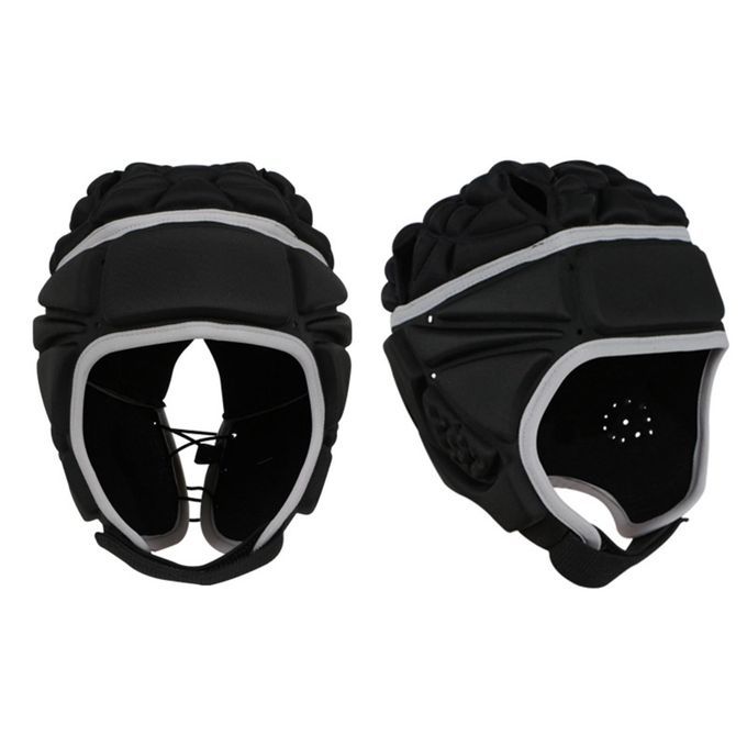 Football Hockey Rugby Headguard Protector Scrum Hat Black