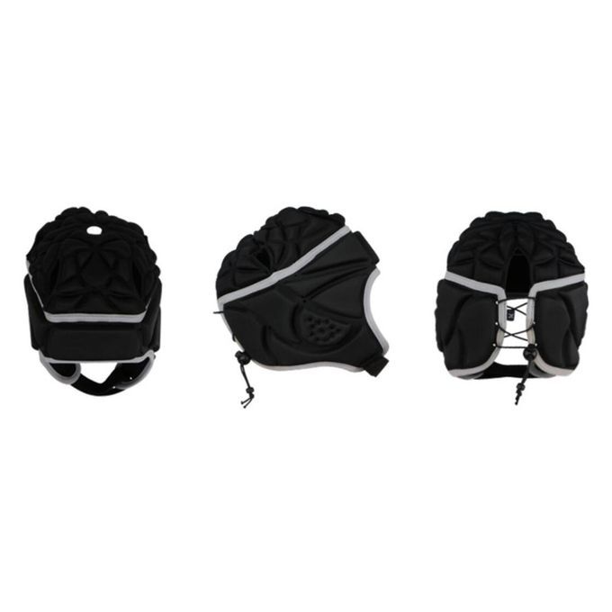 Football Hockey Rugby Headguard Protector Scrum Hat Black