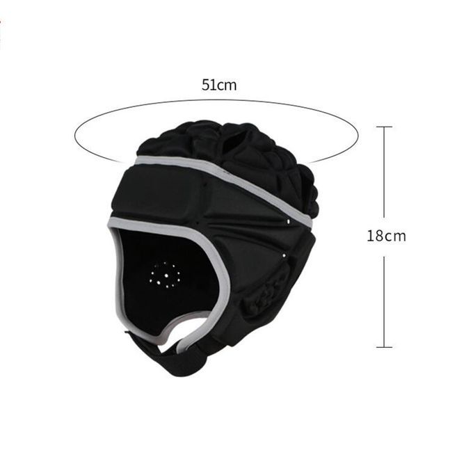 Football Hockey Rugby Headguard Protector Scrum Hat Black