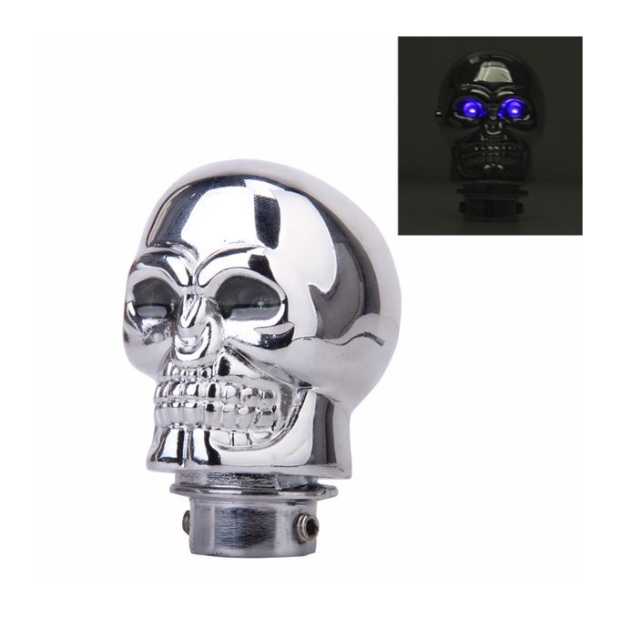 1x Blue LED Skull Universal Car Truck Manual Gear Stick Shift Shifter