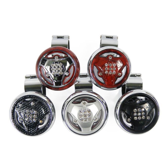 Stylish Rhinestones Car Steering Wheel Spinner Knob-1#
