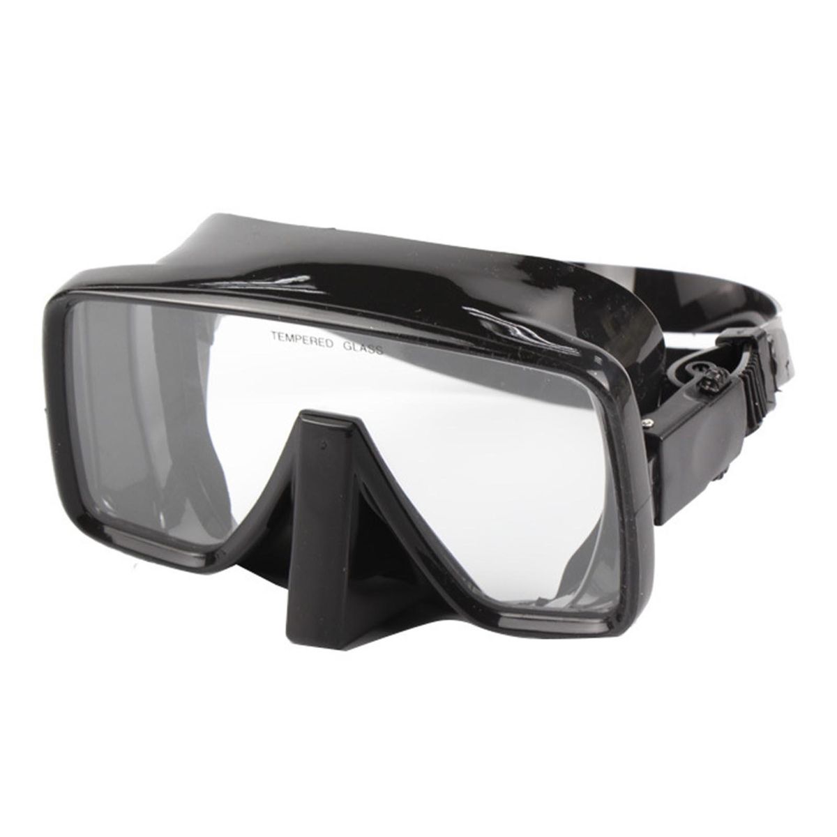 Dry Top Snorkel Free Breathing Snorkeling Gear Black