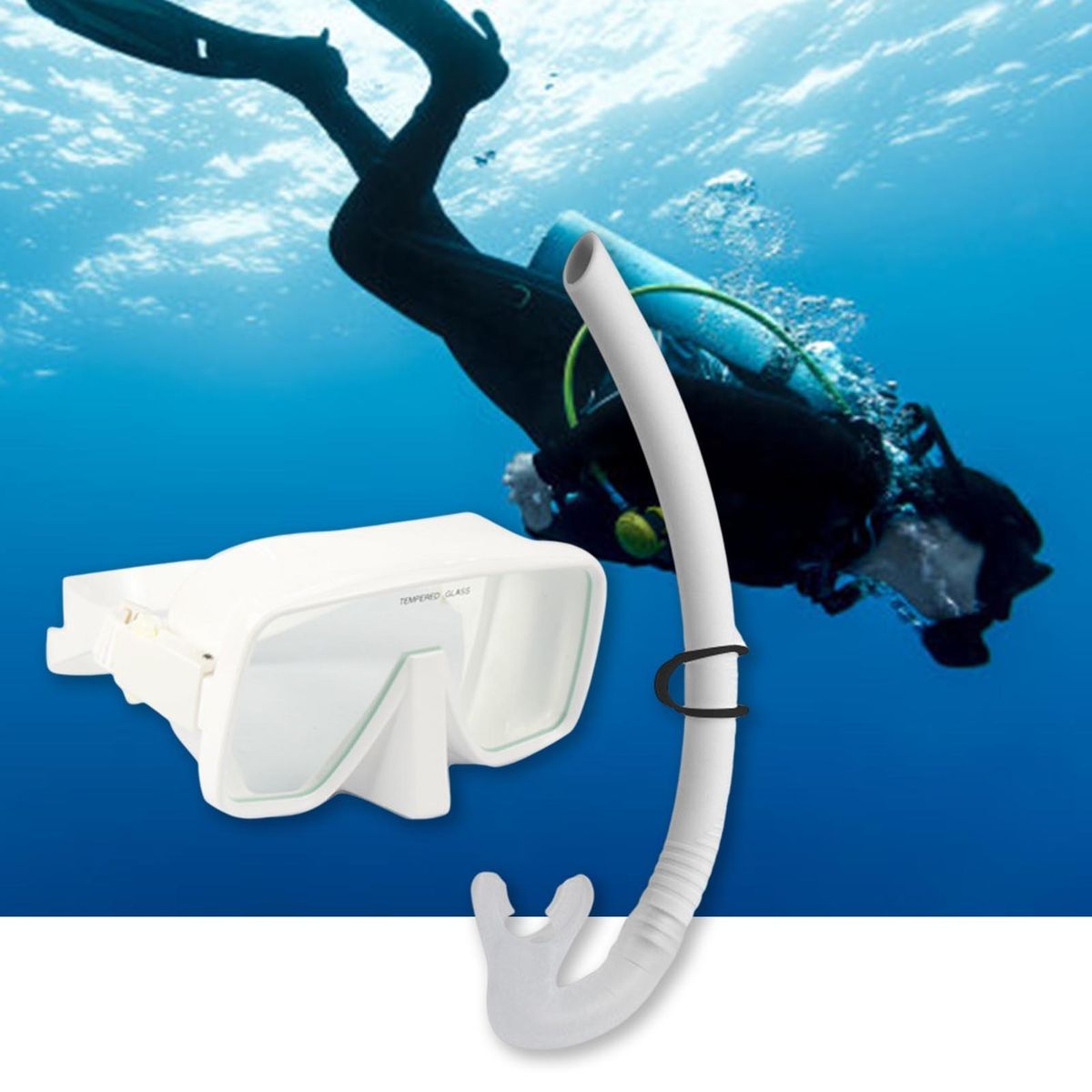 Dry Top Snorkel Free Breathing Snorkeling Gear Black