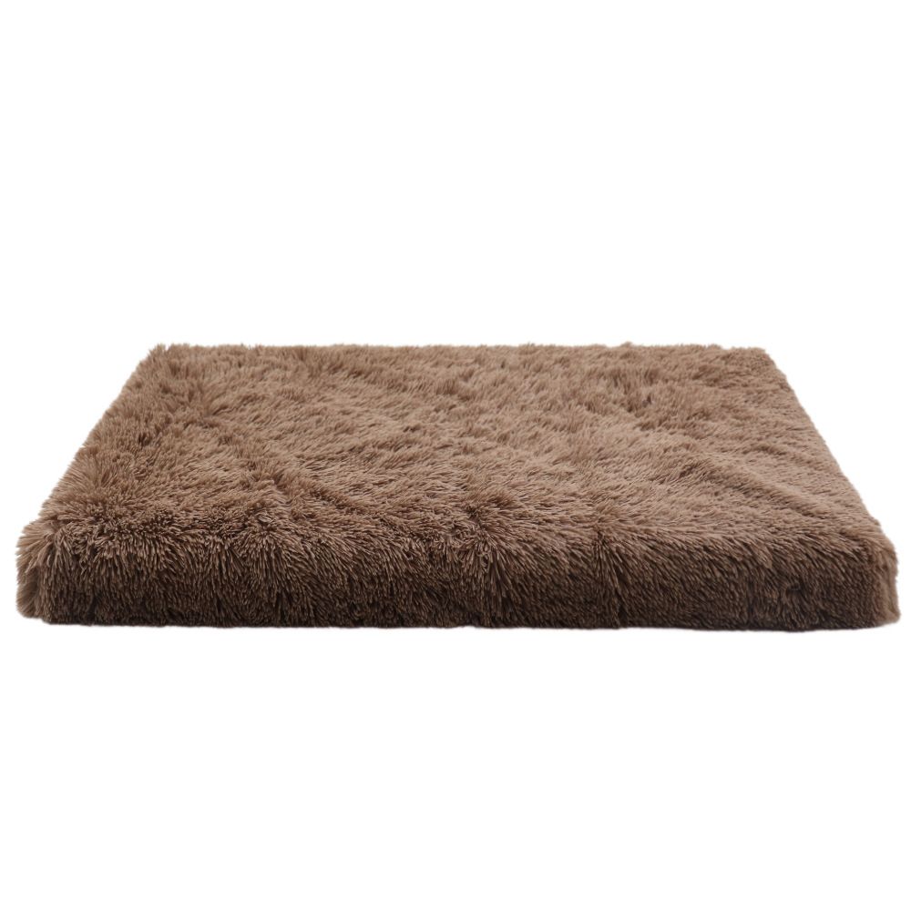 Large Orthopedic Dog Bed Soft Plush Pet Mattress Memory Foam Sofa With Removable Washable Cover Mat Cushion For Large Cat Dogs-Khaki