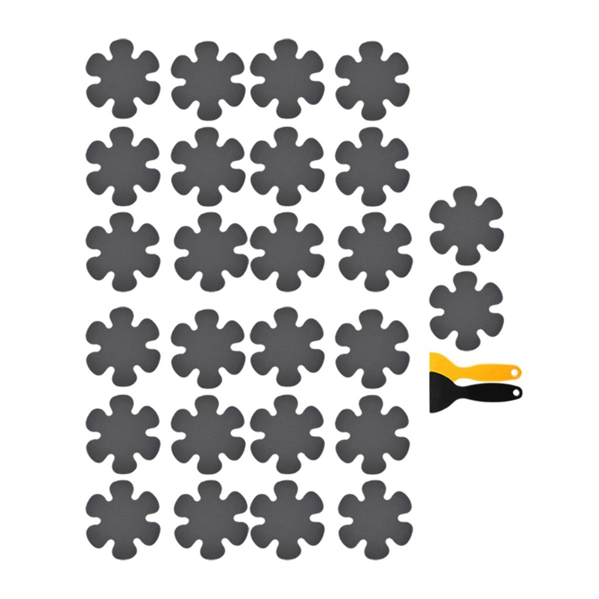20 Pieces Non-Slip Stickers Strong Bath Mat Adhesive Decals For Grey