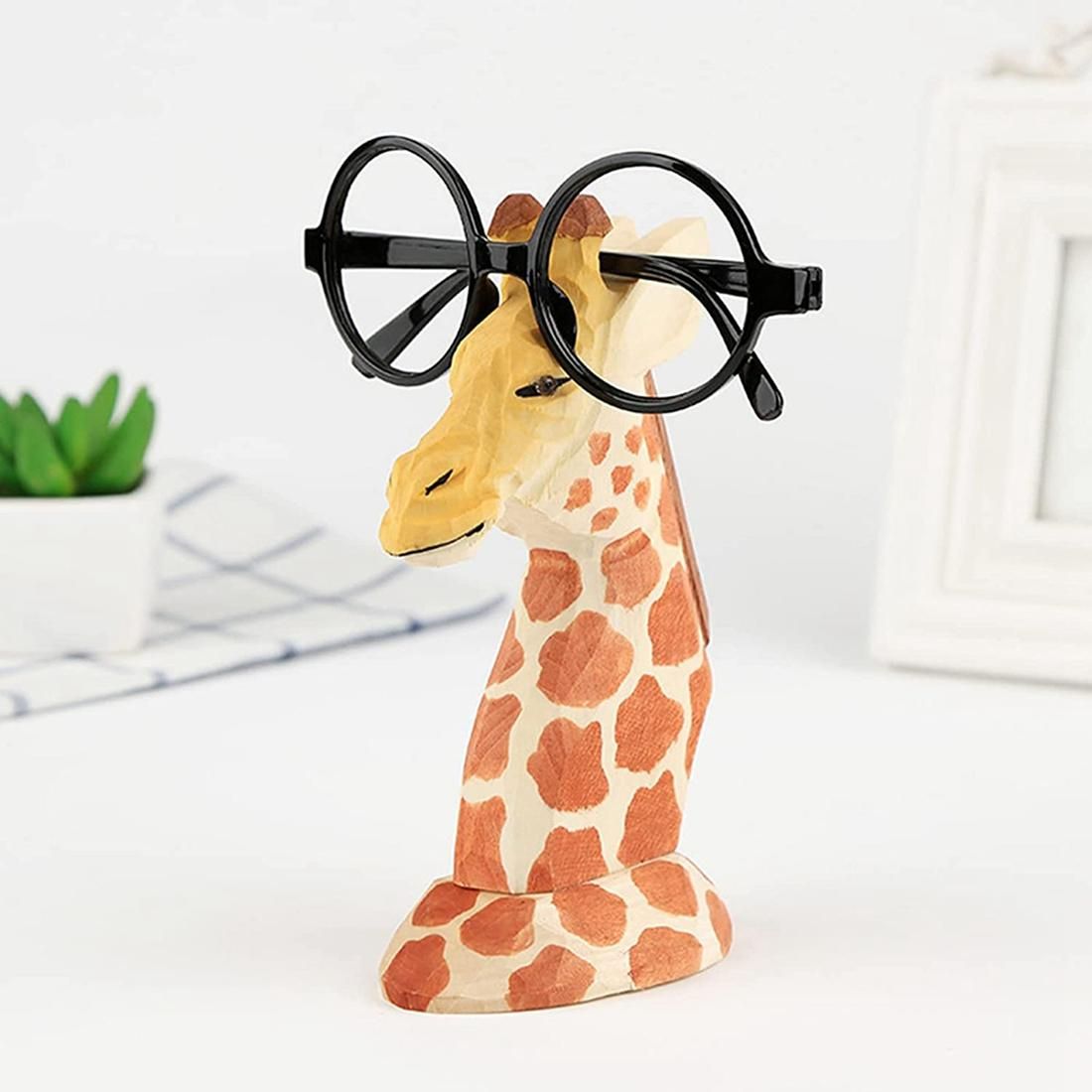 Animal Eyeglass Frame Animal-Shaped Hand-Carved Wooden Eyeglass Frame Eyeglass Frame Giraffe