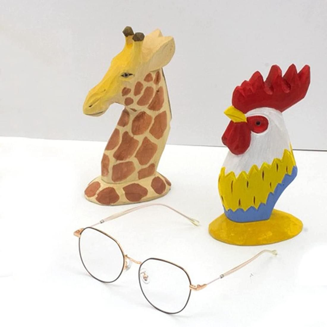 Animal Eyeglass Frame Animal-Shaped Hand-Carved Wooden Eyeglass Frame Eyeglass Frame Giraffe