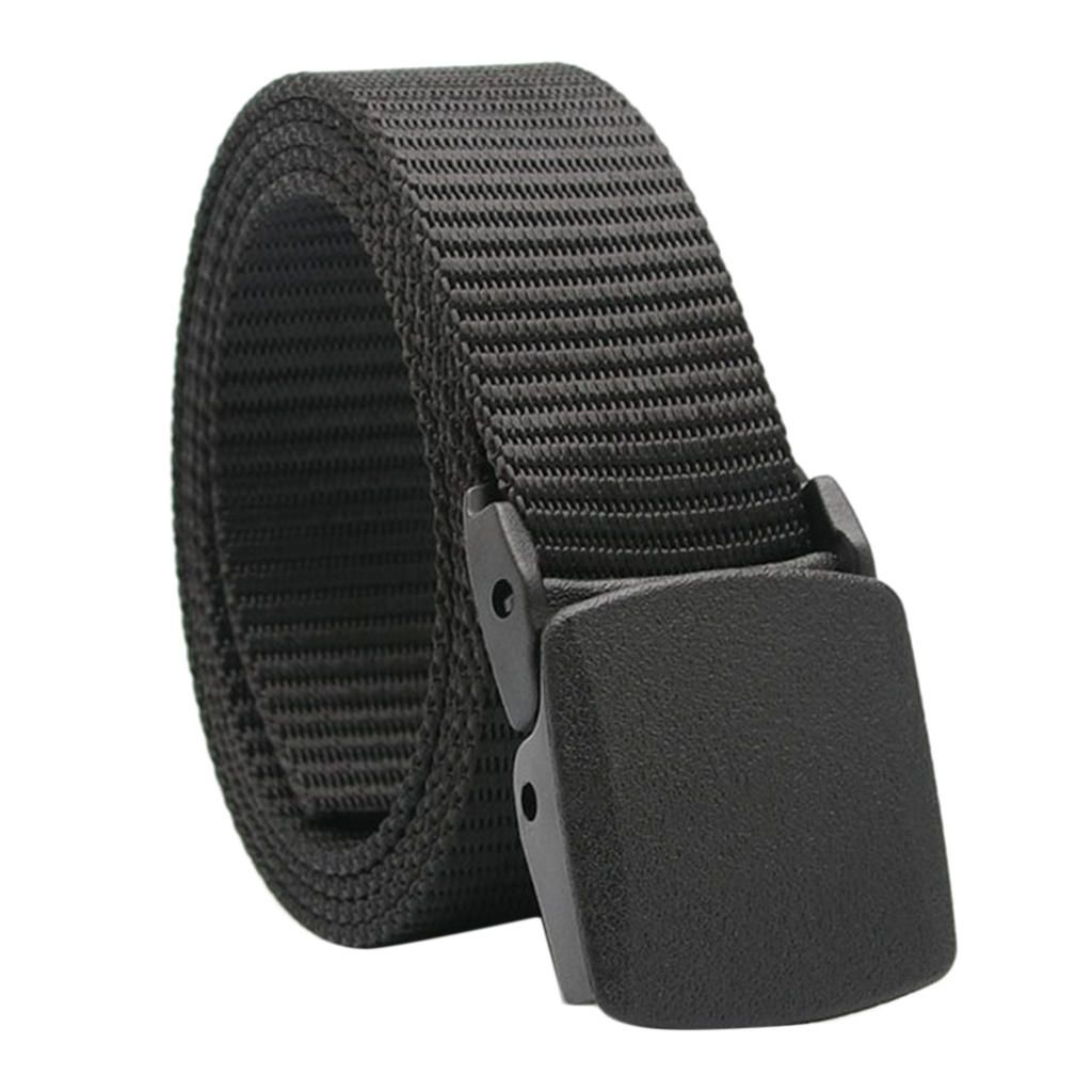 Nylon Belt Travel Sports Long Web Belt  Waistband Black