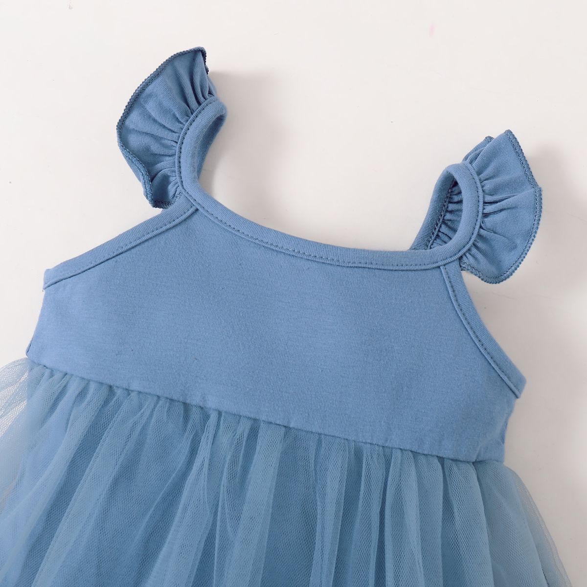0-18Months Newborn Baby Girl Princess Dress Summer Romper + Headband -Blue