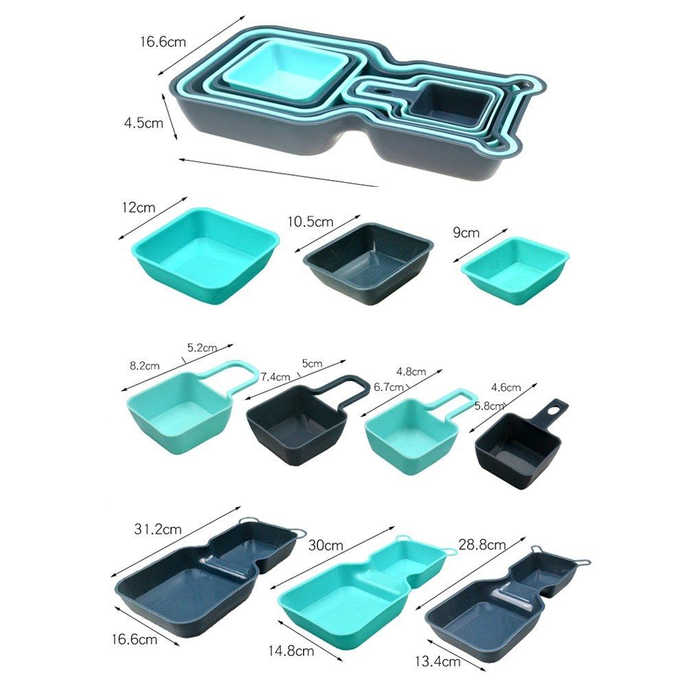 10pcs Trays Set Storage Tray Organizer Container Nesting