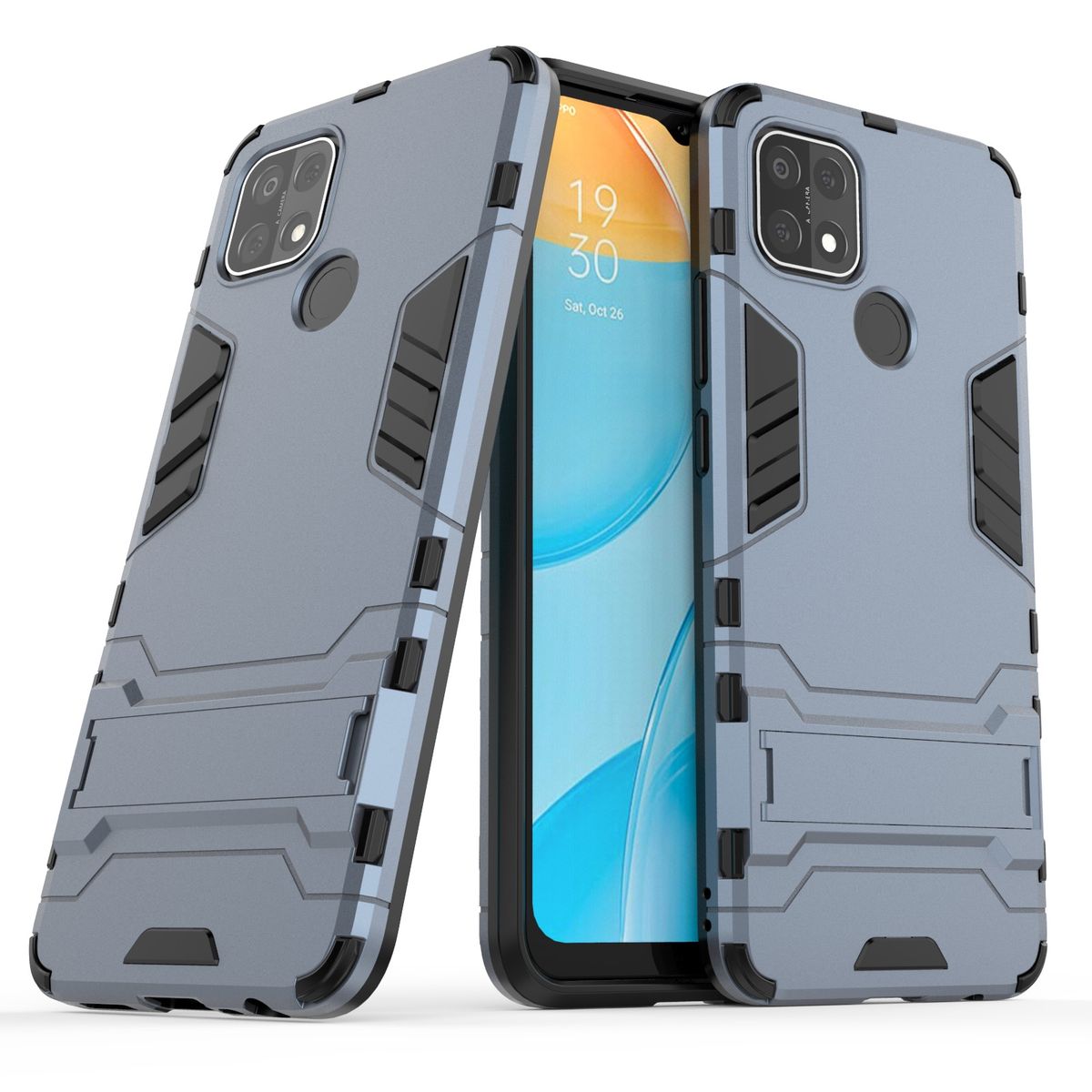 For OPPO A15 Protective Case (Navy Blue)