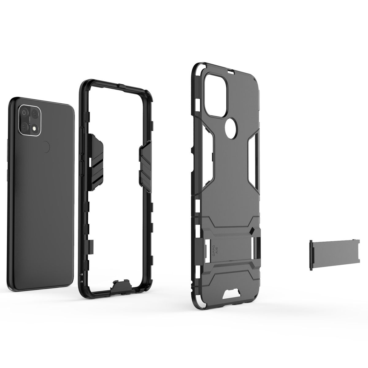 For OPPO A15 Protective Case (Navy Blue)