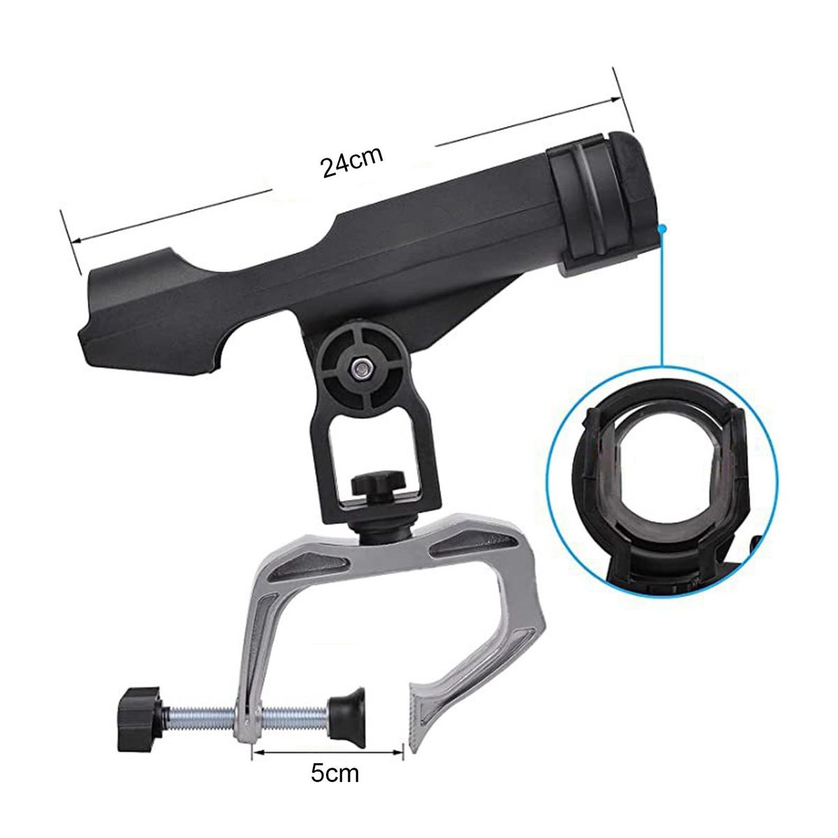 Vertical Fishing Rod Holder 360-degree for Horizontalvertical Black