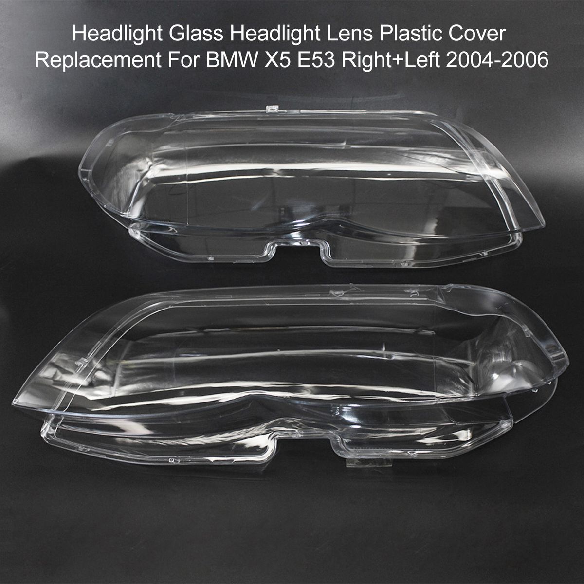 Headlight Glass Headlight Lens Plastic Cover Replacement For