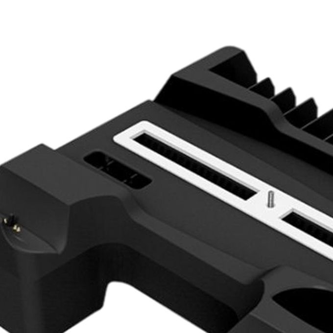 Charging Cooling Fan Base, Storage Tray Bracket With CD Case Black