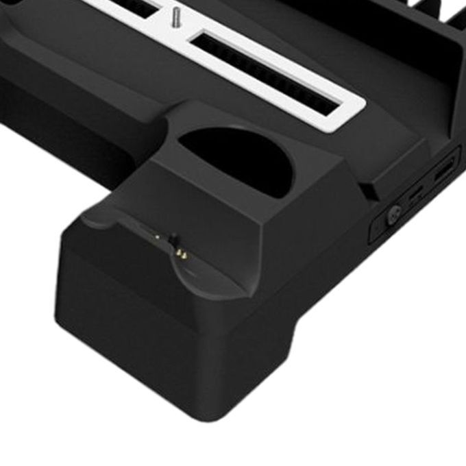 Charging Cooling Fan Base, Storage Tray Bracket With CD Case Black