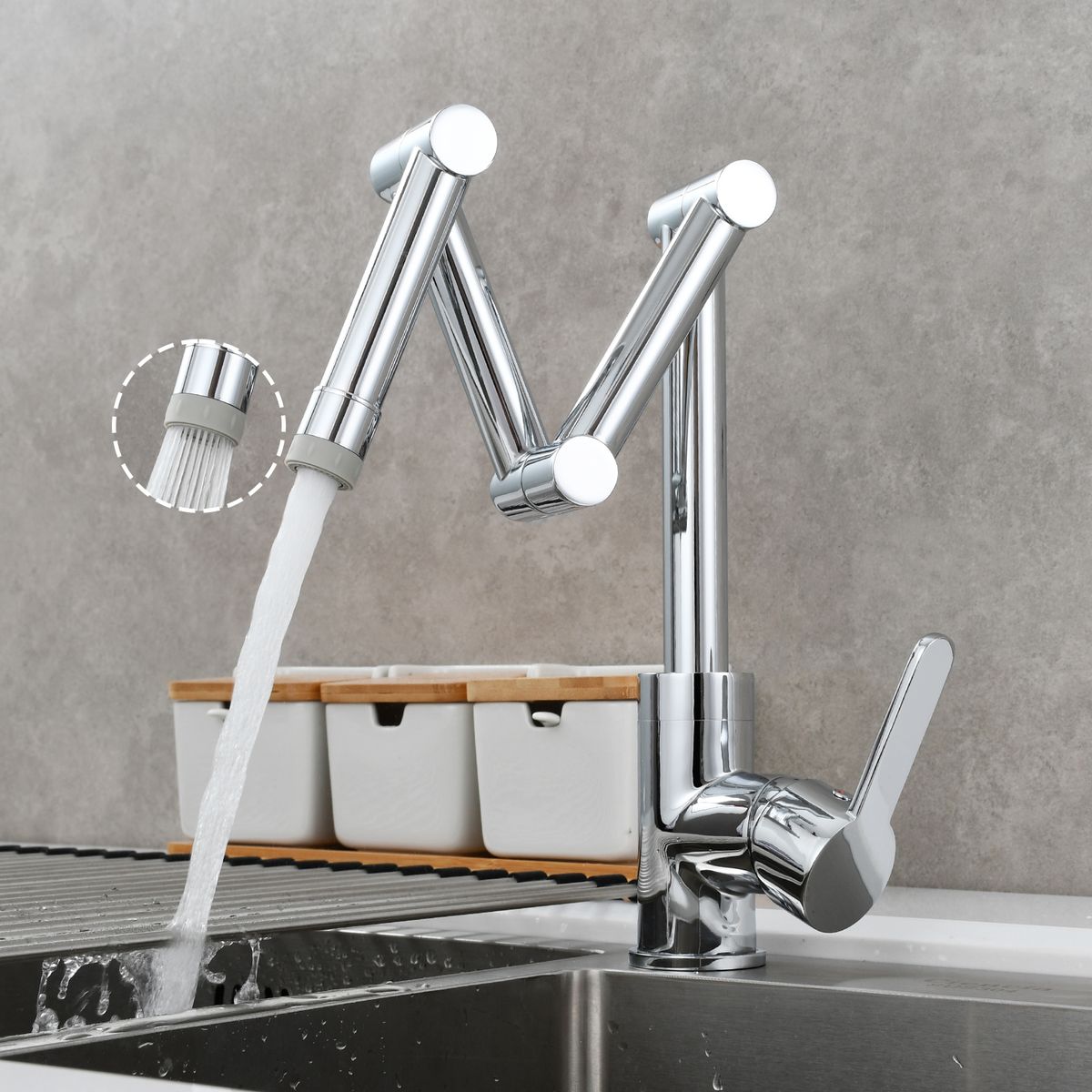 Deck Mounted Chrome Three-Section Extension Faucet,BC1231A