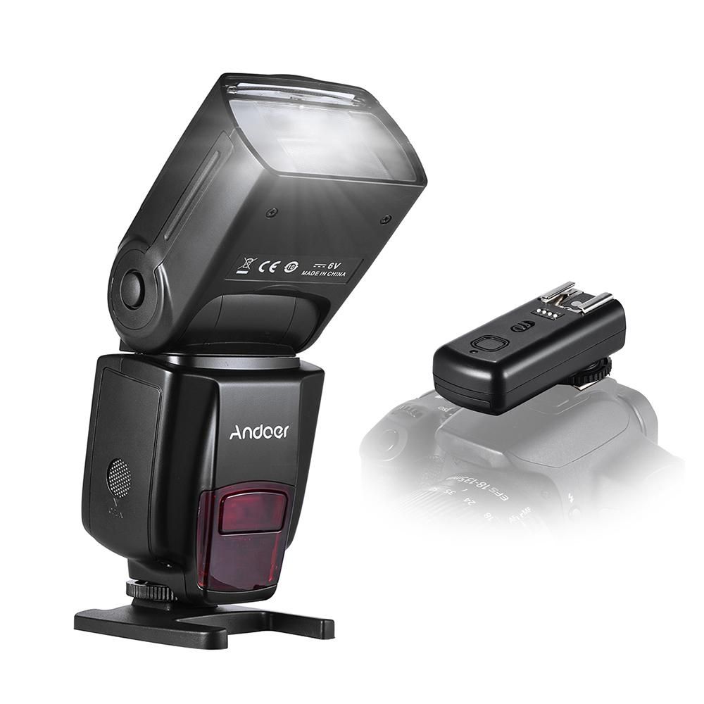 Andoer AD560 IV 2.4G Wireless Universal On-camera Slave Speedlite Flash Light GN50 with Flash Trigger for DSLR Cameras