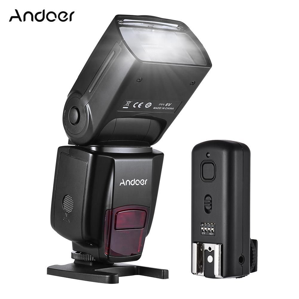 Andoer AD560 IV 2.4G Wireless Universal On-camera Slave Speedlite Flash Light GN50 with Flash Trigger for DSLR Cameras