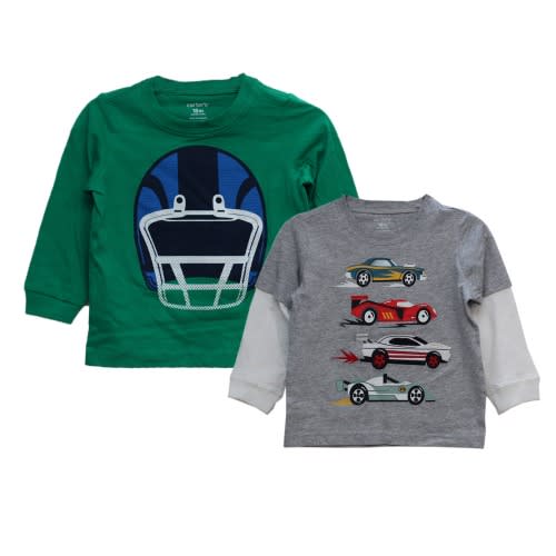 Pack of 2 Boys' Long Sleeve T-shirt - Green & Grey