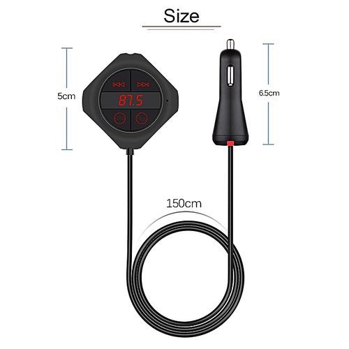 6-in-1 Hands Free Wireless Bluetooth FM Transmitter Modulator Car MP3 Player TF/SD Memory Card USB LCD Car Accessories By HT