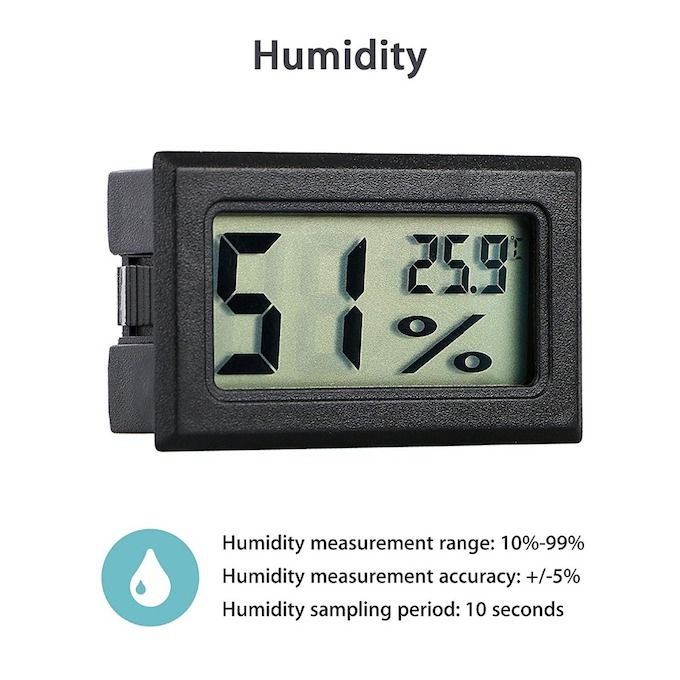LCD Digital Thermometer Indoor Temperature Humidity Meter