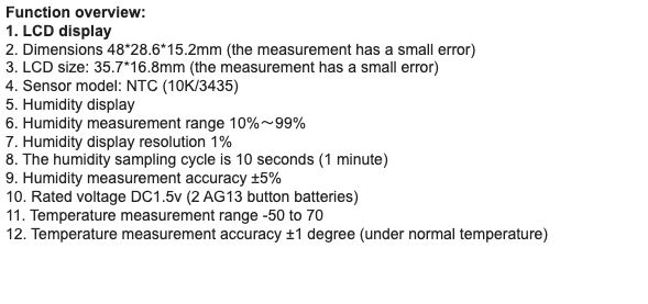 LCD Digital Thermometer Indoor Temperature Humidity Meter