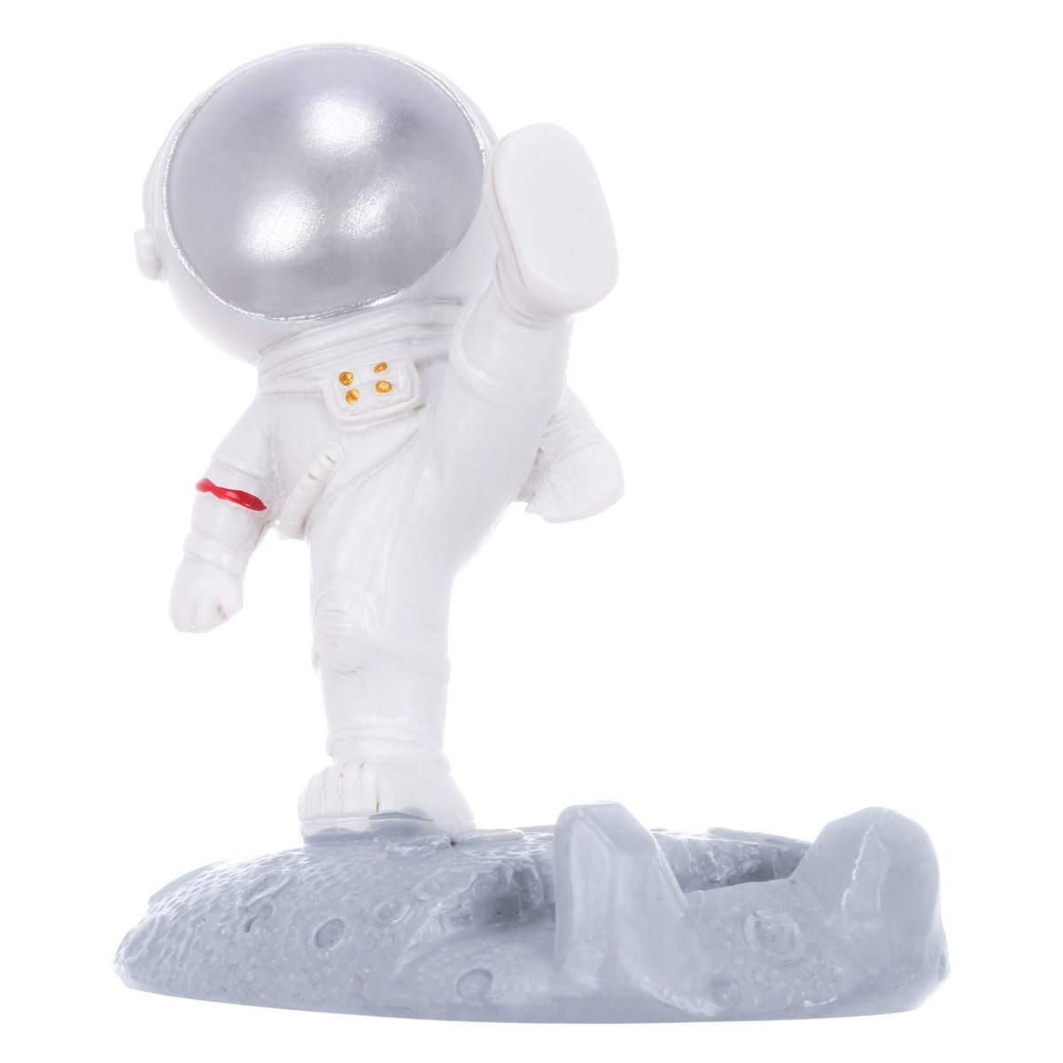 Tomfeel Astronaut Cellphone Holder Panel PC Bracket Resin Ornament DIY Holder Office Living Room and Desk Decoration Gift Golden & Silvery