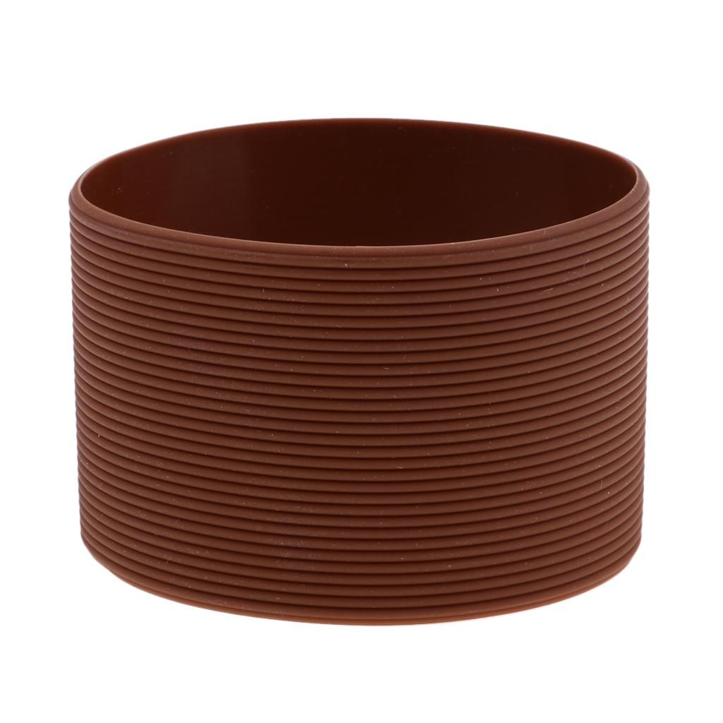 2x MagiDeal Outdoors Silicone Round Non- Water Bottle Mug Cup Sleeve