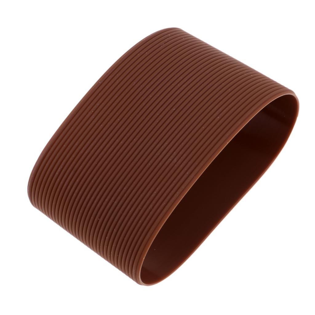 2x MagiDeal Outdoors Silicone Round Non- Water Bottle Mug Cup Sleeve