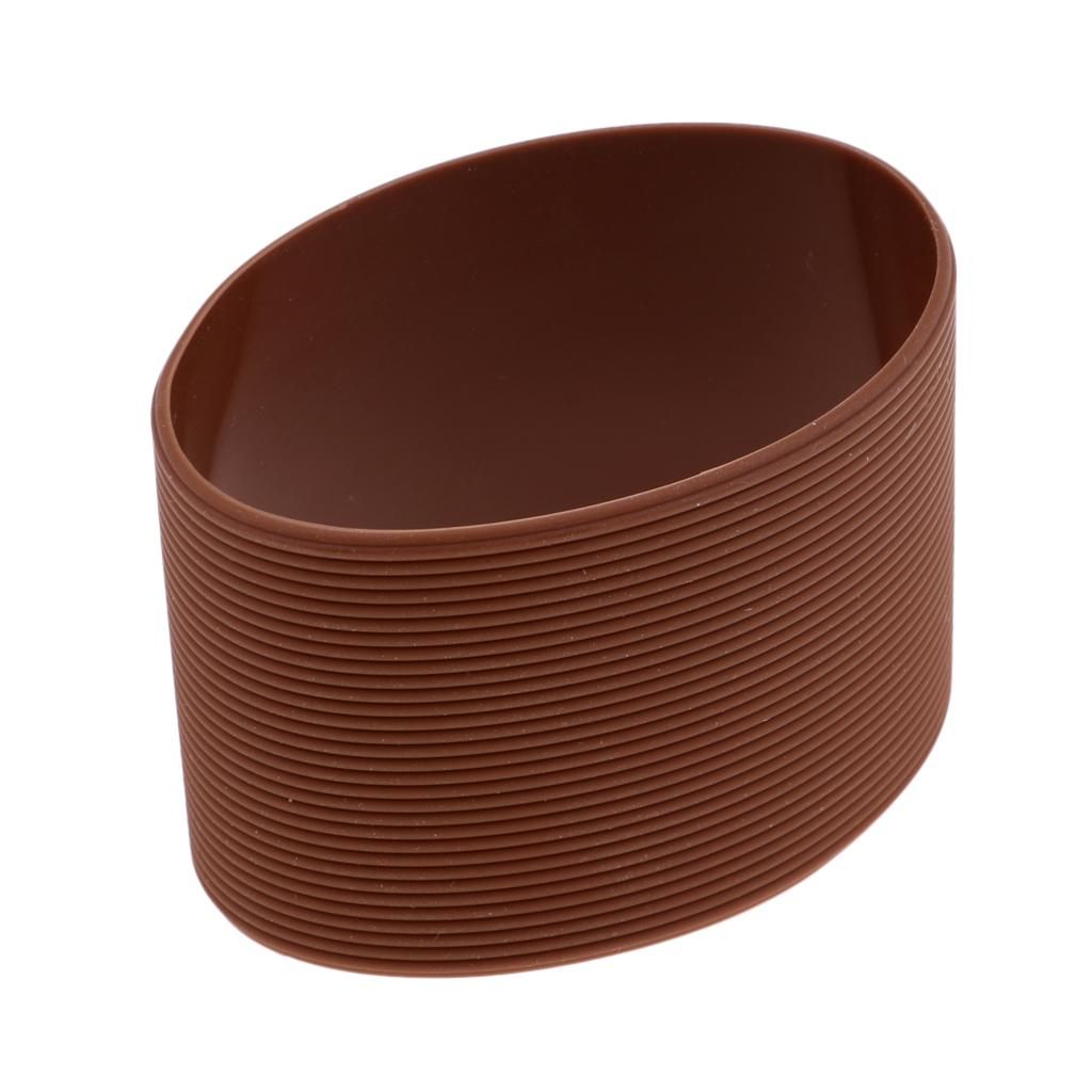 2x MagiDeal Outdoors Silicone Round Non- Water Bottle Mug Cup Sleeve