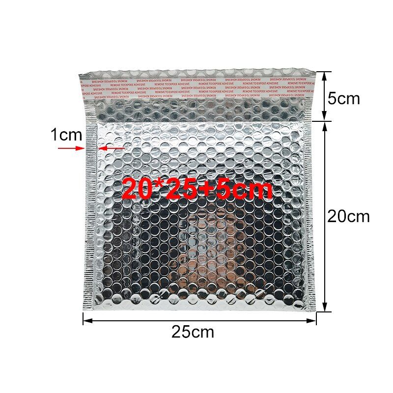 Pcs Silver Metallic Bubble Mailer Gift Packaging Courier