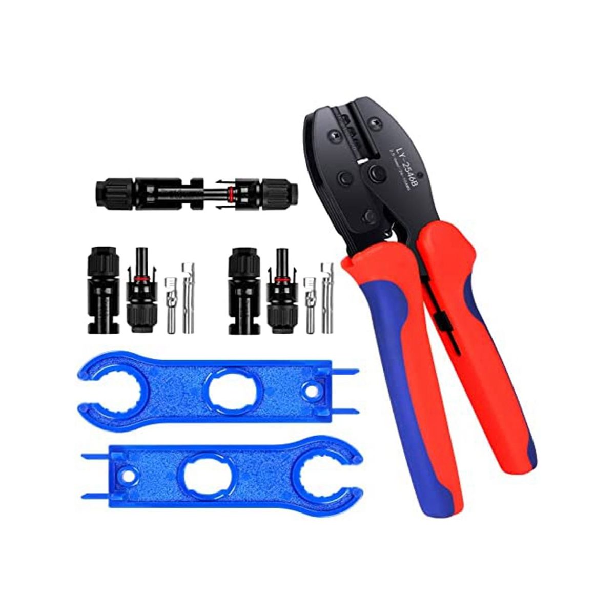 Solar Cable MC-4 Connector-Crimping Tool Kit20 Pairs MaleFemale Solar Panel ConnectorsSolar Panel Wiring Kits