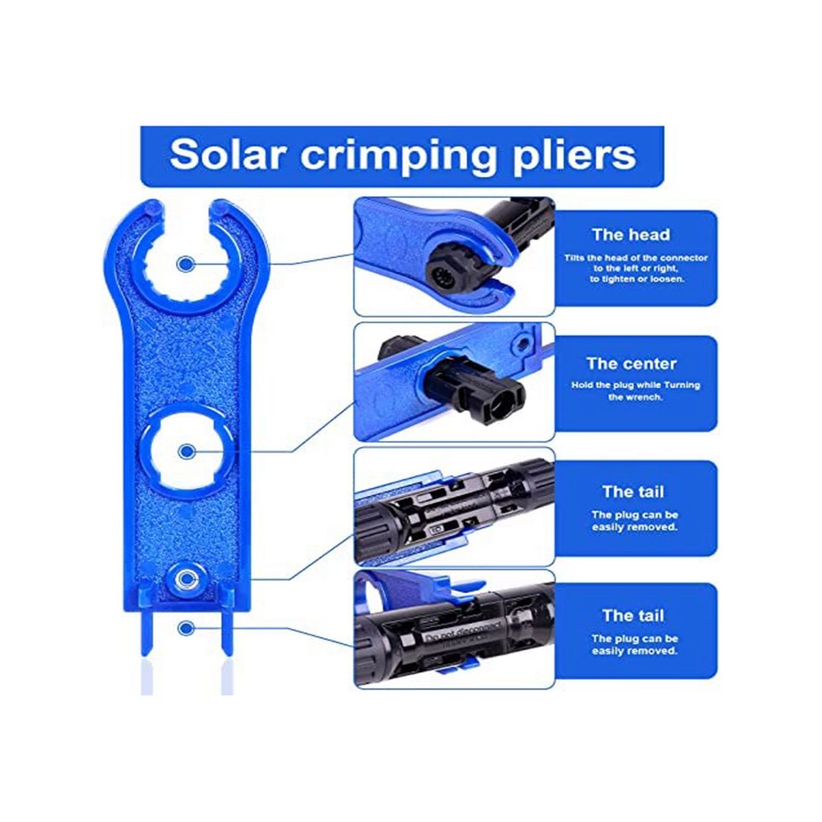 Solar Cable MC-4 Connector-Crimping Tool Kit20 Pairs MaleFemale Solar Panel ConnectorsSolar Panel Wiring Kits