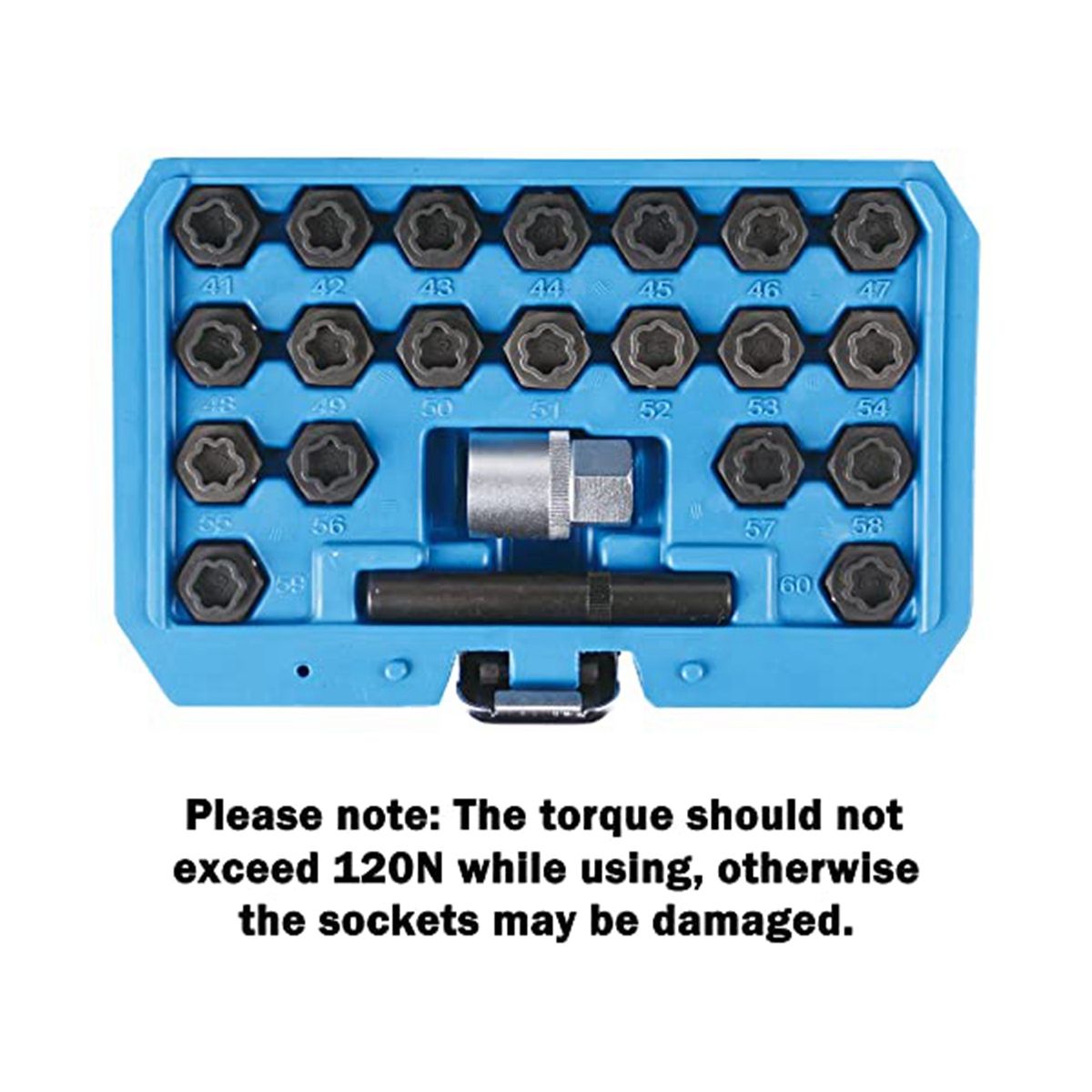 22PCS Wheel Locking Nut Key Kit Wheel Lock Nut Socket Adapter Set Wheel Anti-Theft Lug Nut Removal Tool