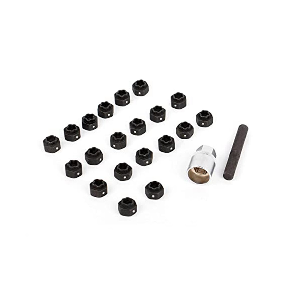 22PCS Wheel Locking Nut Key Kit Wheel Lock Nut Socket Adapter Set Wheel Anti-Theft Lug Nut Removal Tool