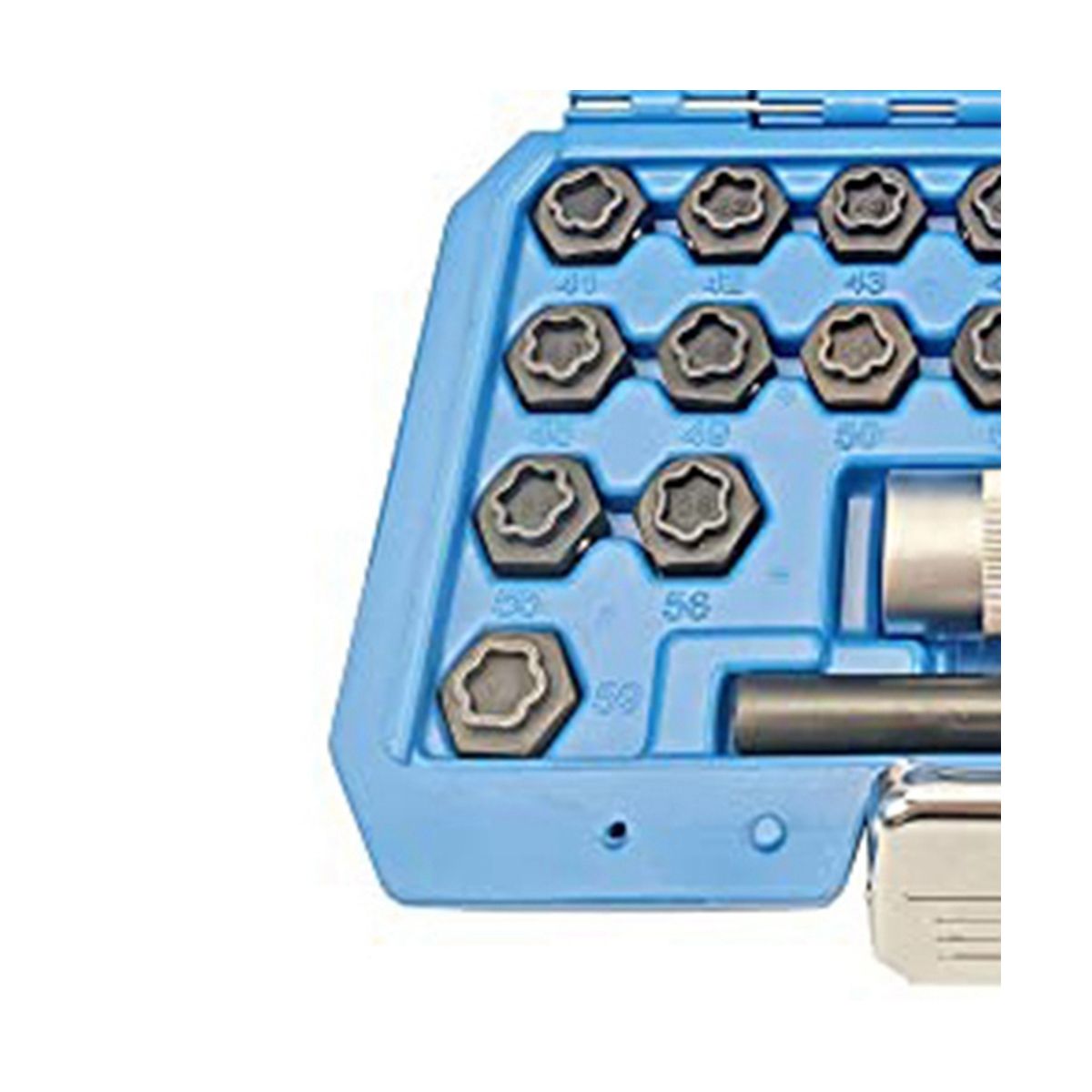 22PCS Wheel Locking Nut Key Kit Wheel Lock Nut Socket Adapter Set Wheel Anti-Theft Lug Nut Removal Tool