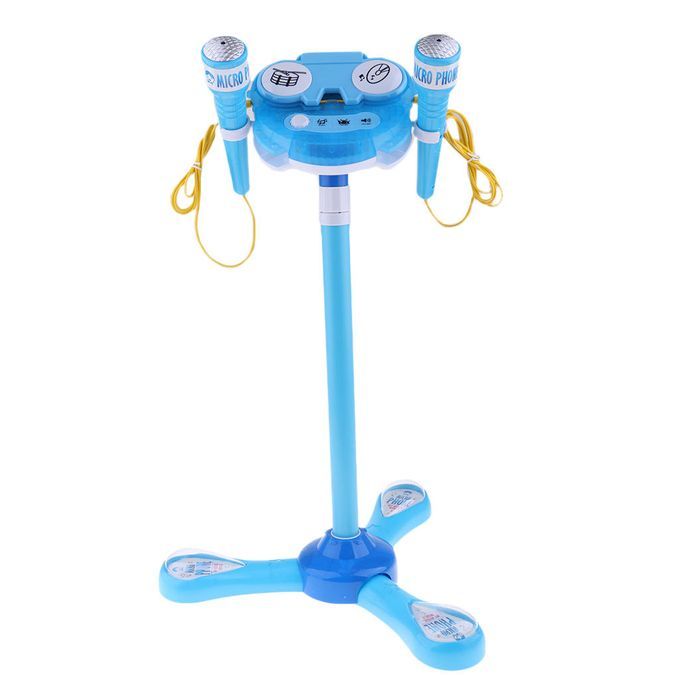 Kids Microphone Connect Smartphones Plug In MP3 Players Mic Party Blue