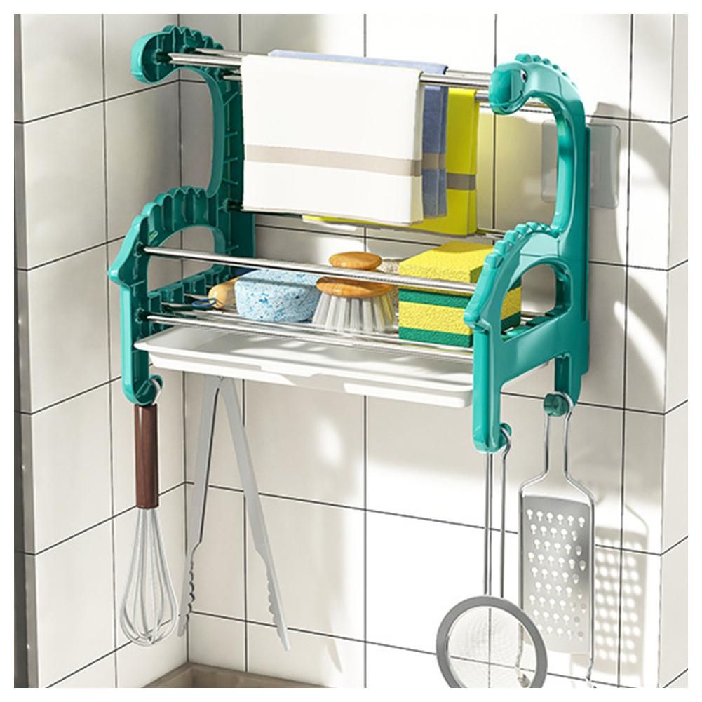 Quick Drainage Dishcloth Holder Sponge Brush Holder With