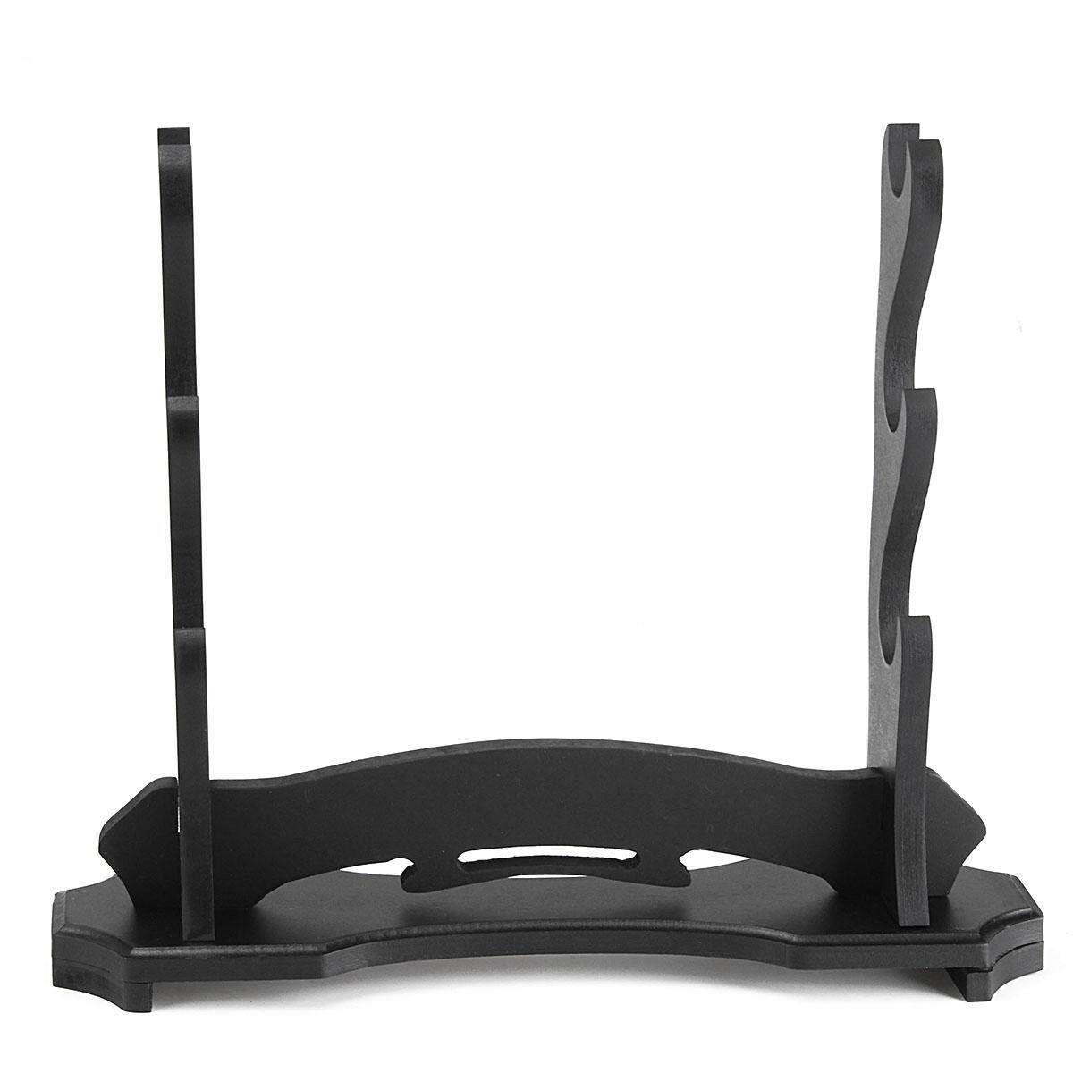 3 Layer Wood Base Samurai Katana Wakizashi Table Desk Holder Stand Dispaly