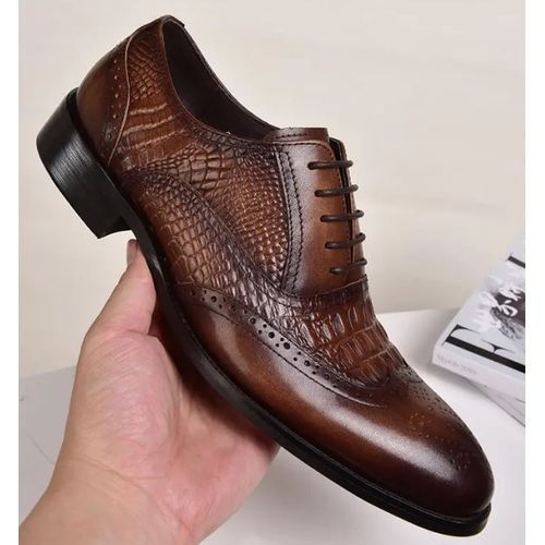 Alsome Men's Formal Shoe - Brown Office Shoe