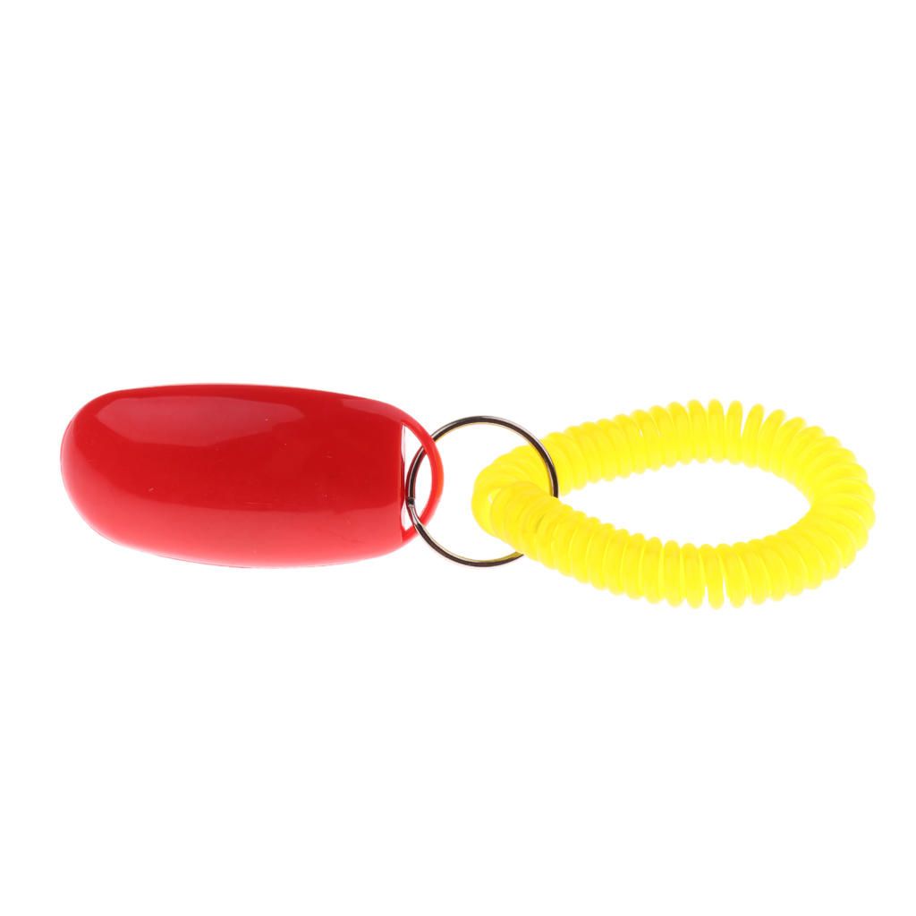 Professional Dog Pet Puppy Cat Training Clicker Click Button Red
