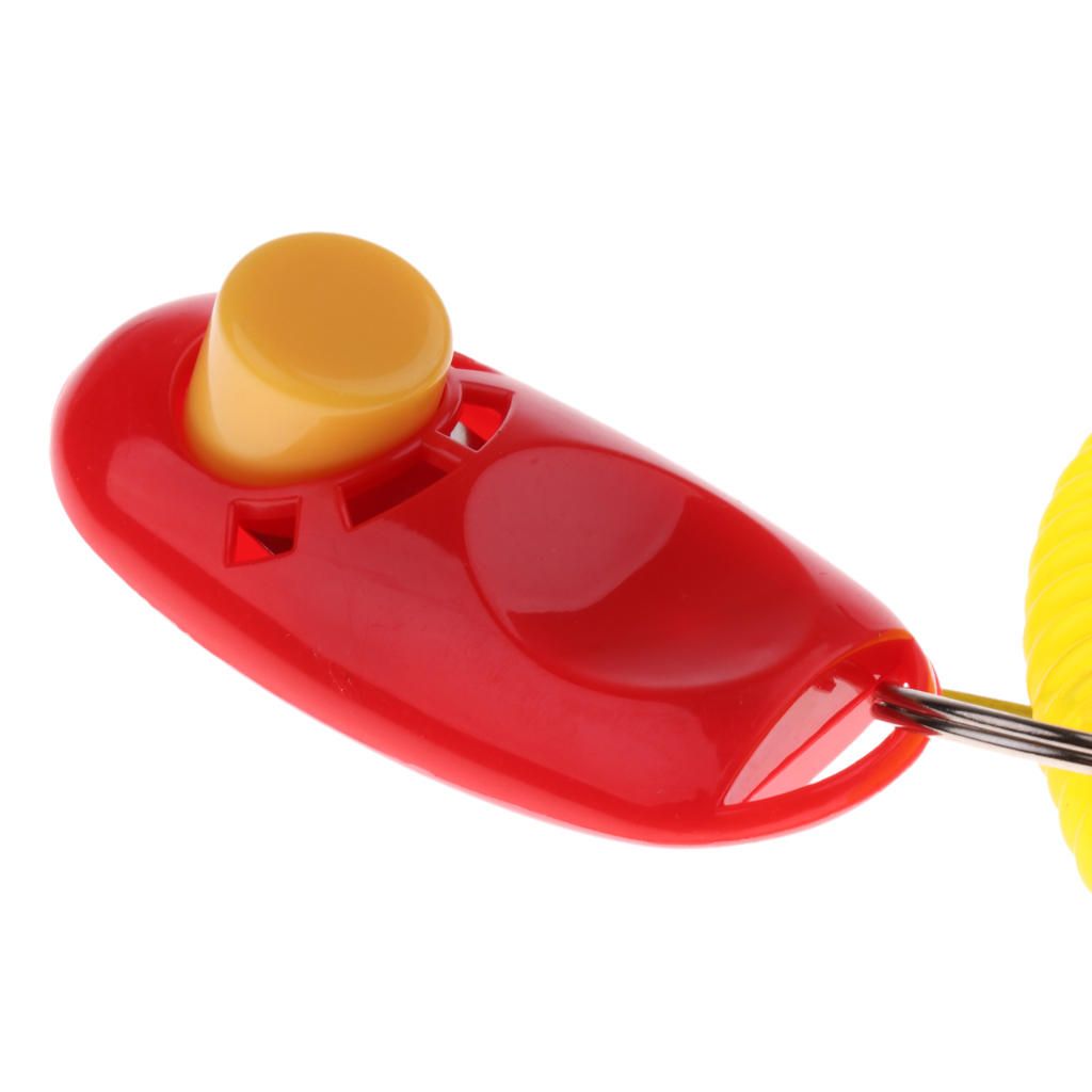 Professional Dog Pet Puppy Cat Training Clicker Click Button Red