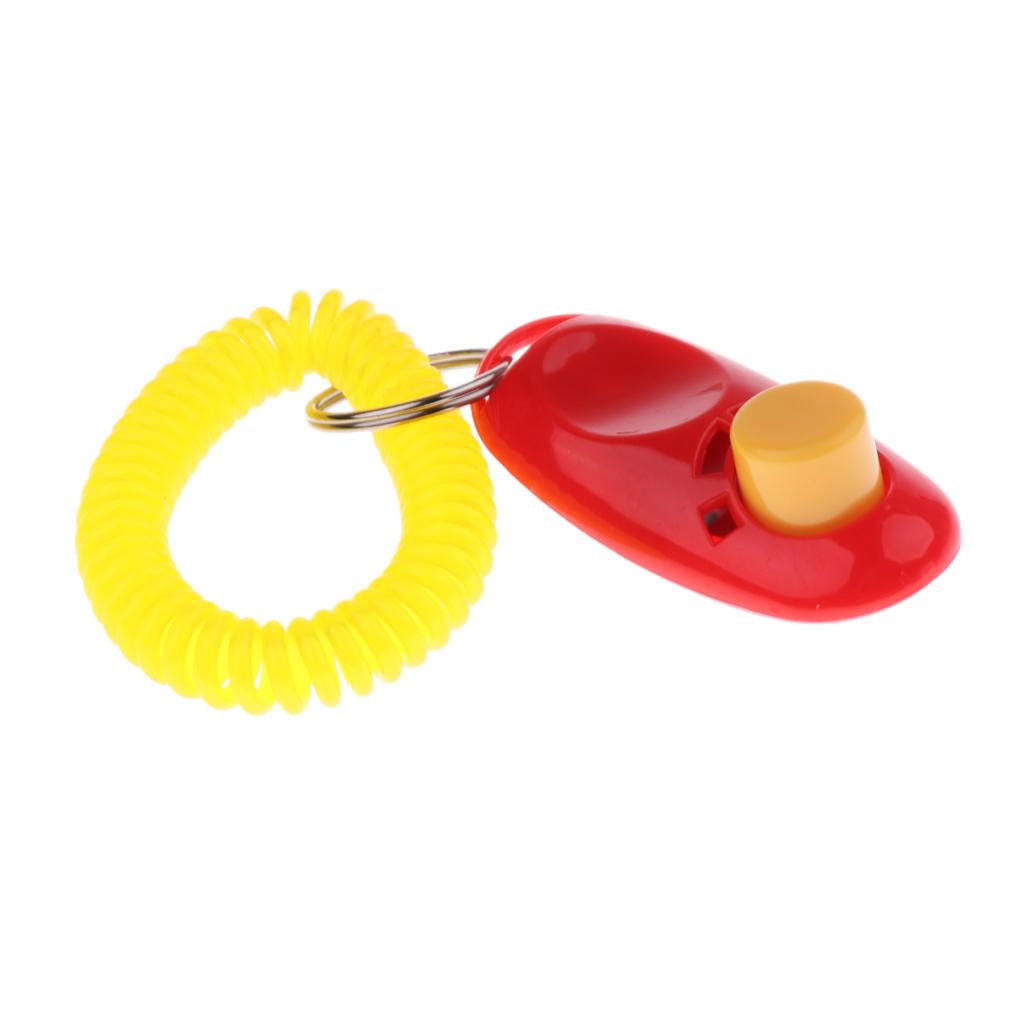 Professional Dog Pet Puppy Cat Training Clicker Click Button Red