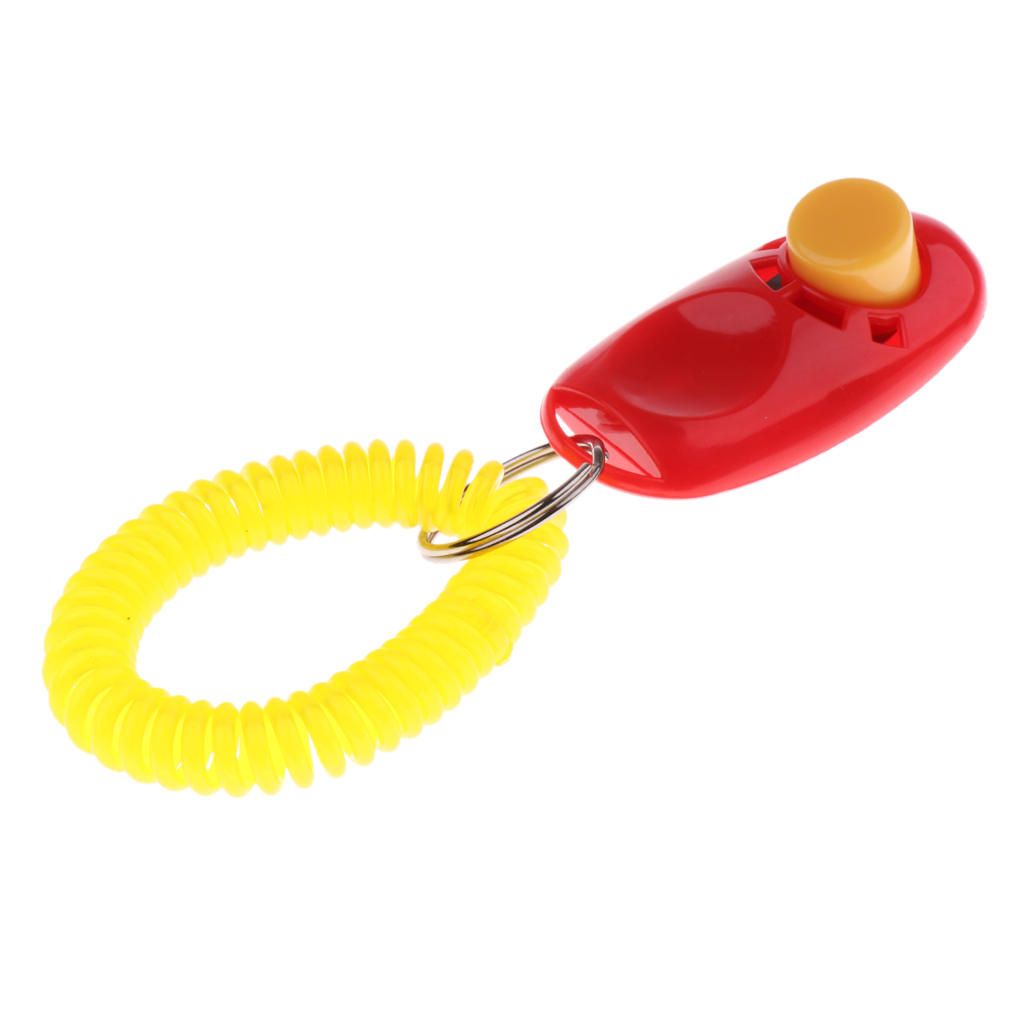 Professional Dog Pet Puppy Cat Training Clicker Click Button Red