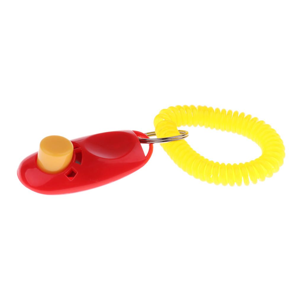 Professional Dog Pet Puppy Cat Training Clicker Click Button Red