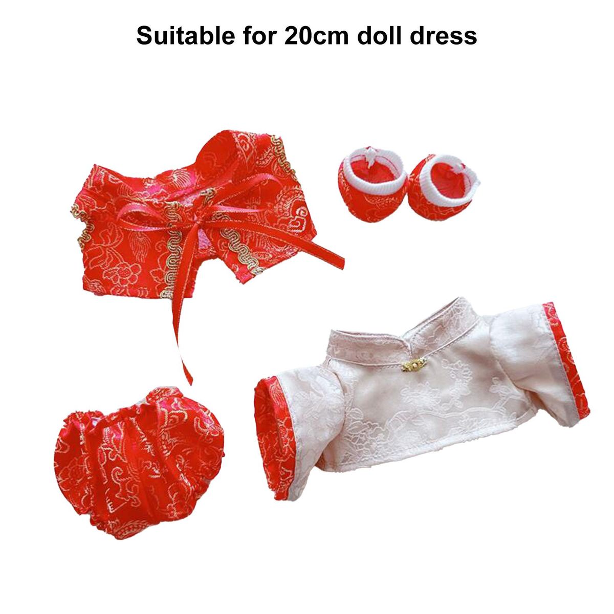 1 Set Cotton Doll Clothes New Year Boys Girls Doll Clothes Set