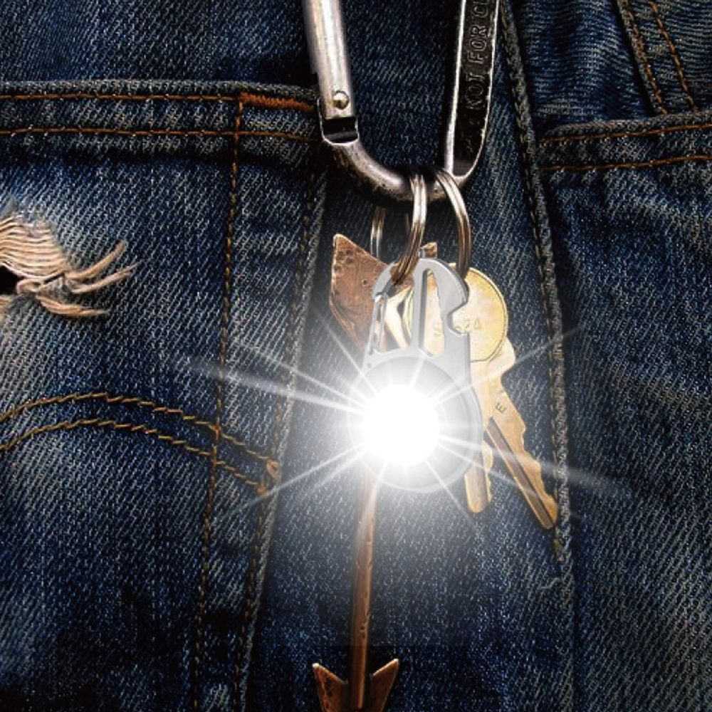 Portable LED Flashlight With Stand Rechargeable Keychain