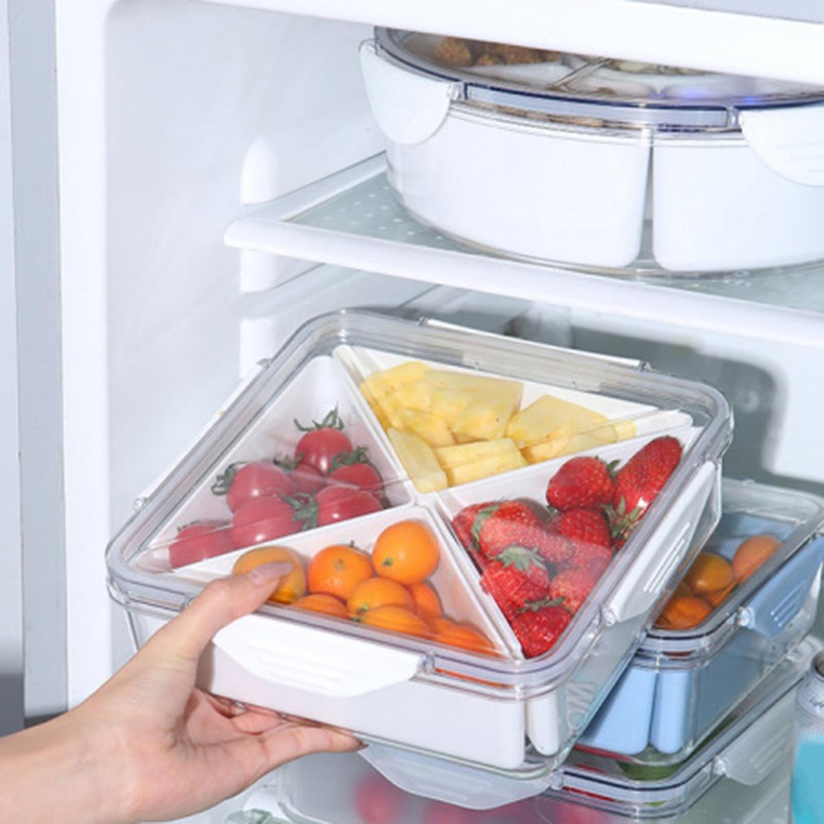 Fruit Tray with Compartments Versatile Veggie Tray 46 for Appetizers White