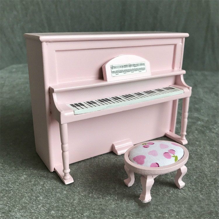 1:12 Mini House Toy Simulatio Piano And Bench